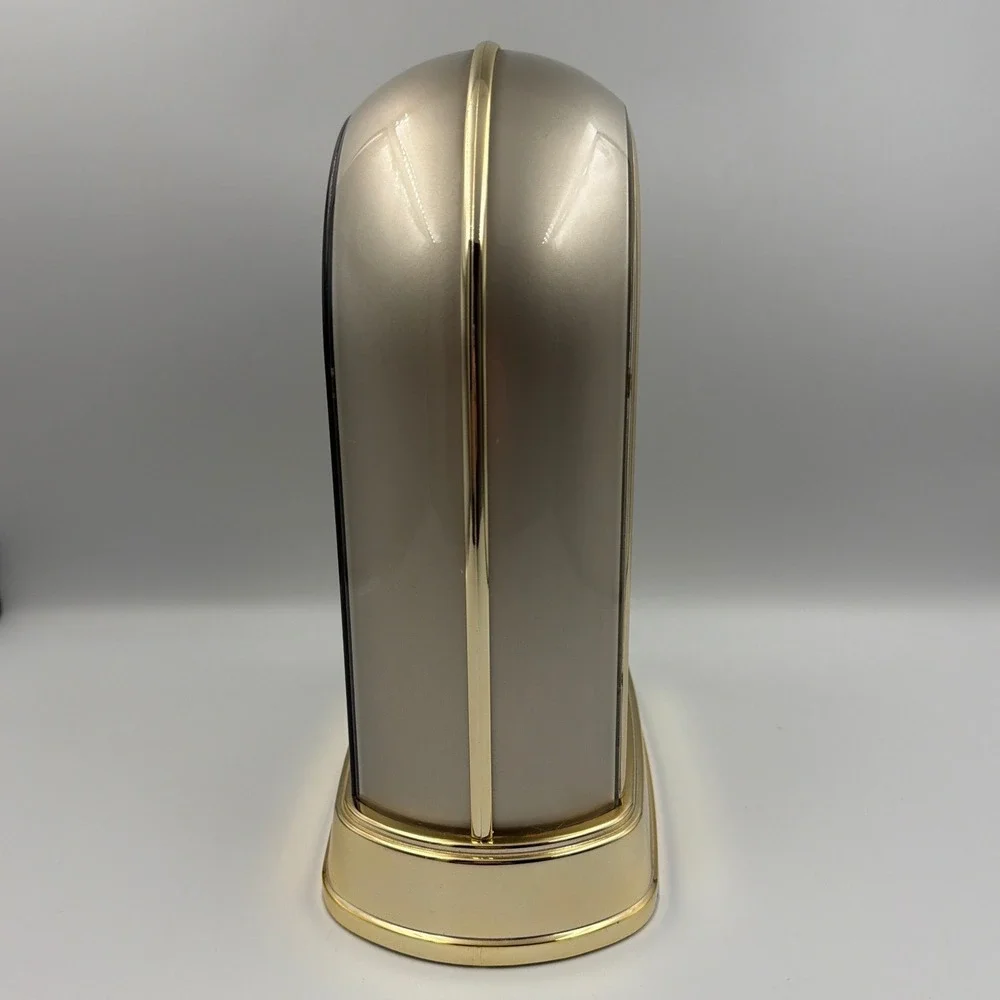 VTG Rhythm 4SG696 Quartz Crystal Motion Mantel Clock Gold Japan‎ Movement WORKS